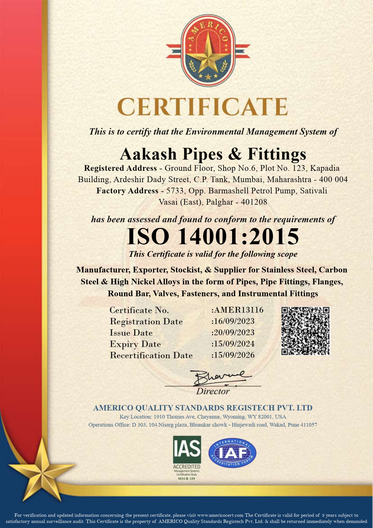 Americo-ISO 14001